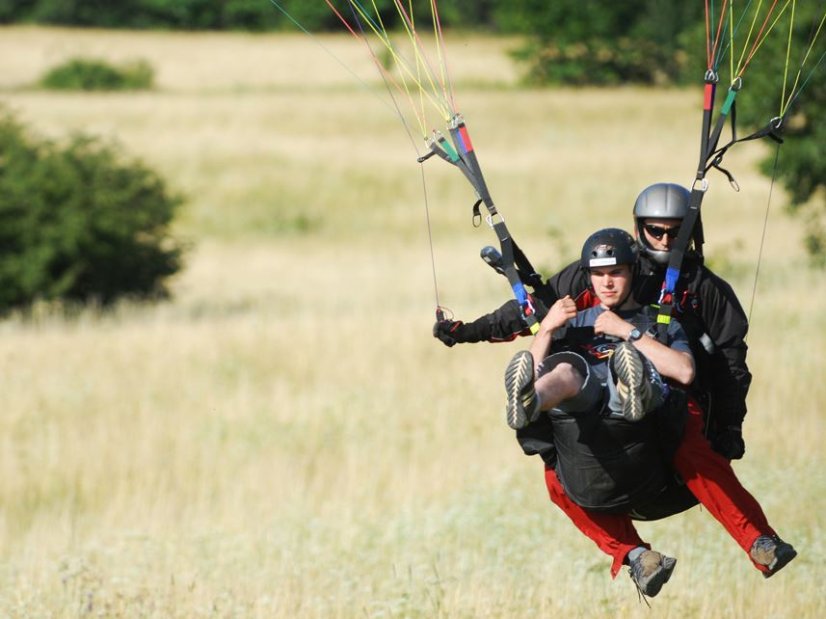 Paragliding tandem - Slet z Černé hory - Krkonoše