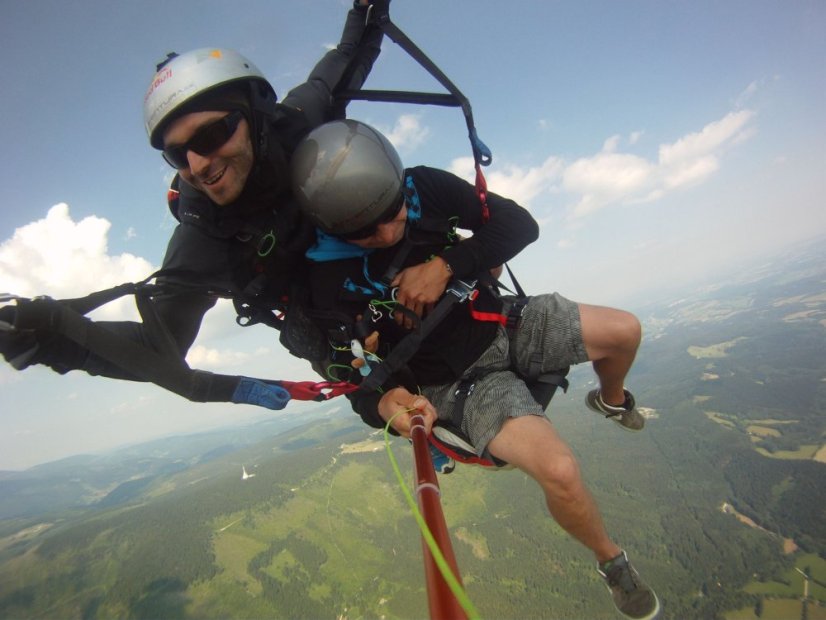 Paragliding tandem - Slet z Černé hory - Krkonoše