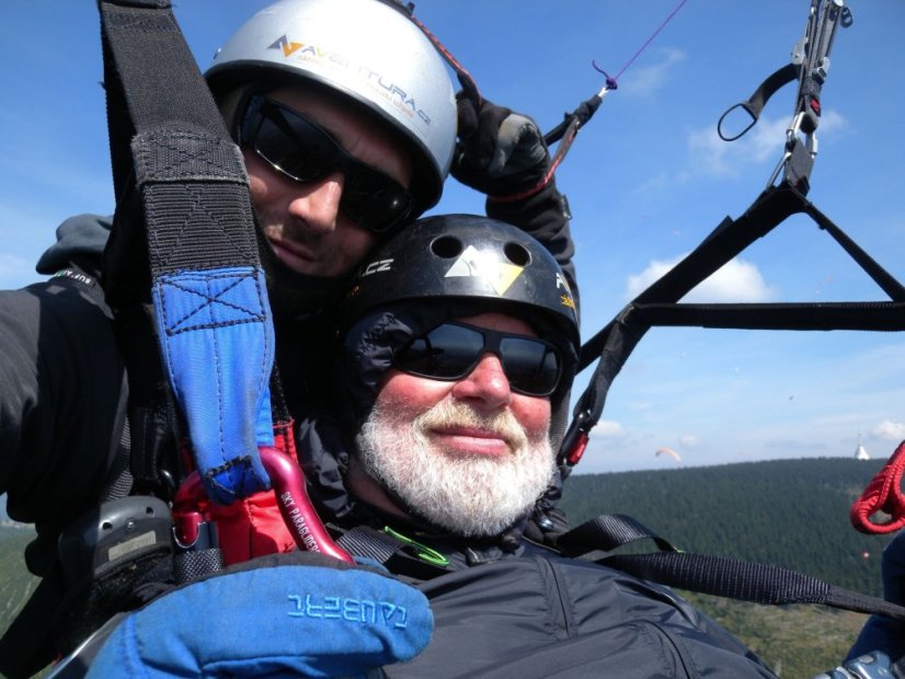 Paragliding tandem - Slet z Černé hory - Krkonoše