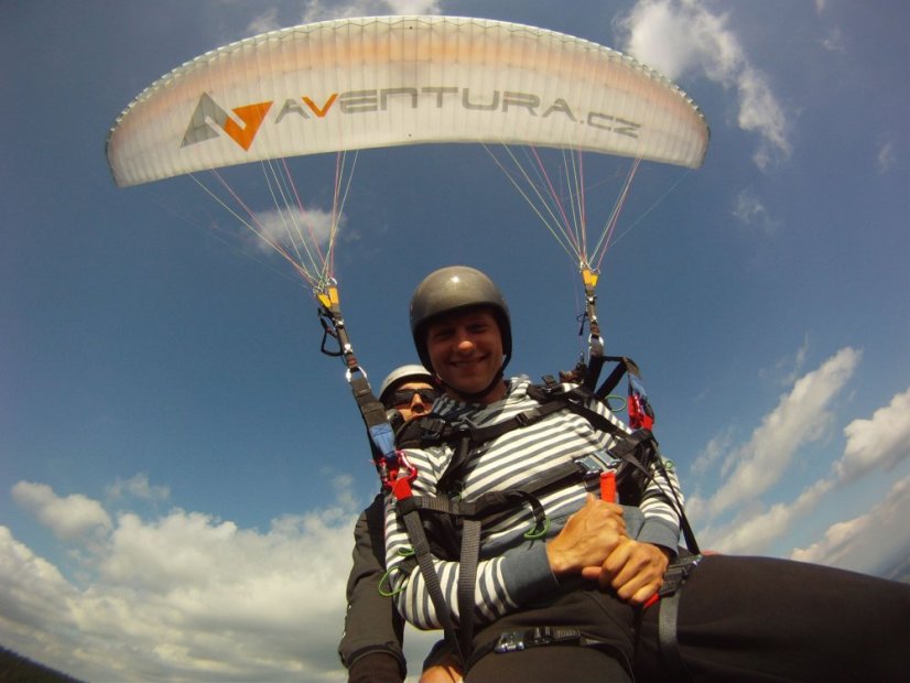 Paragliding tandem - Slet z Černé hory - Krkonoše