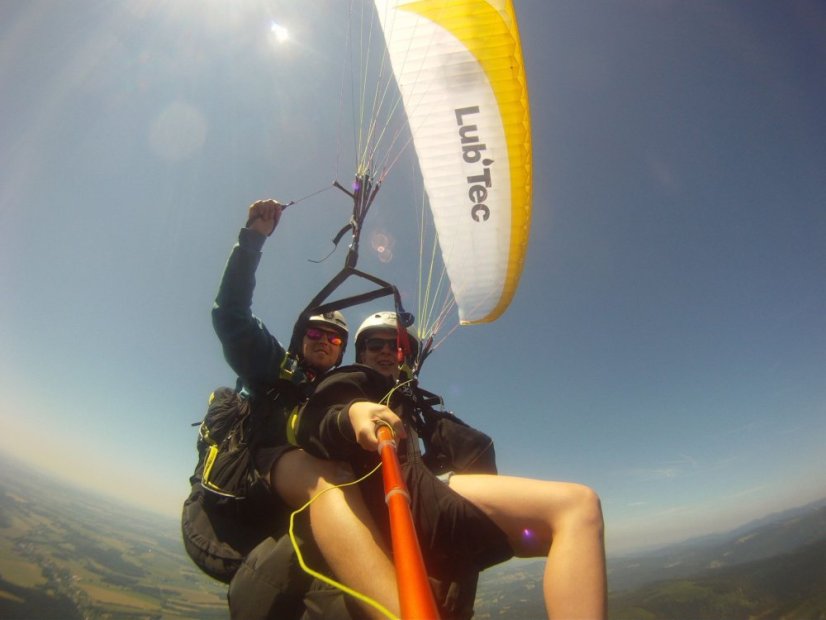 Paragliding tandem - Slet z Černé hory - Krkonoše